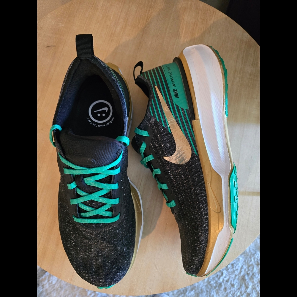 Nike Black and Green Athletic Shoes